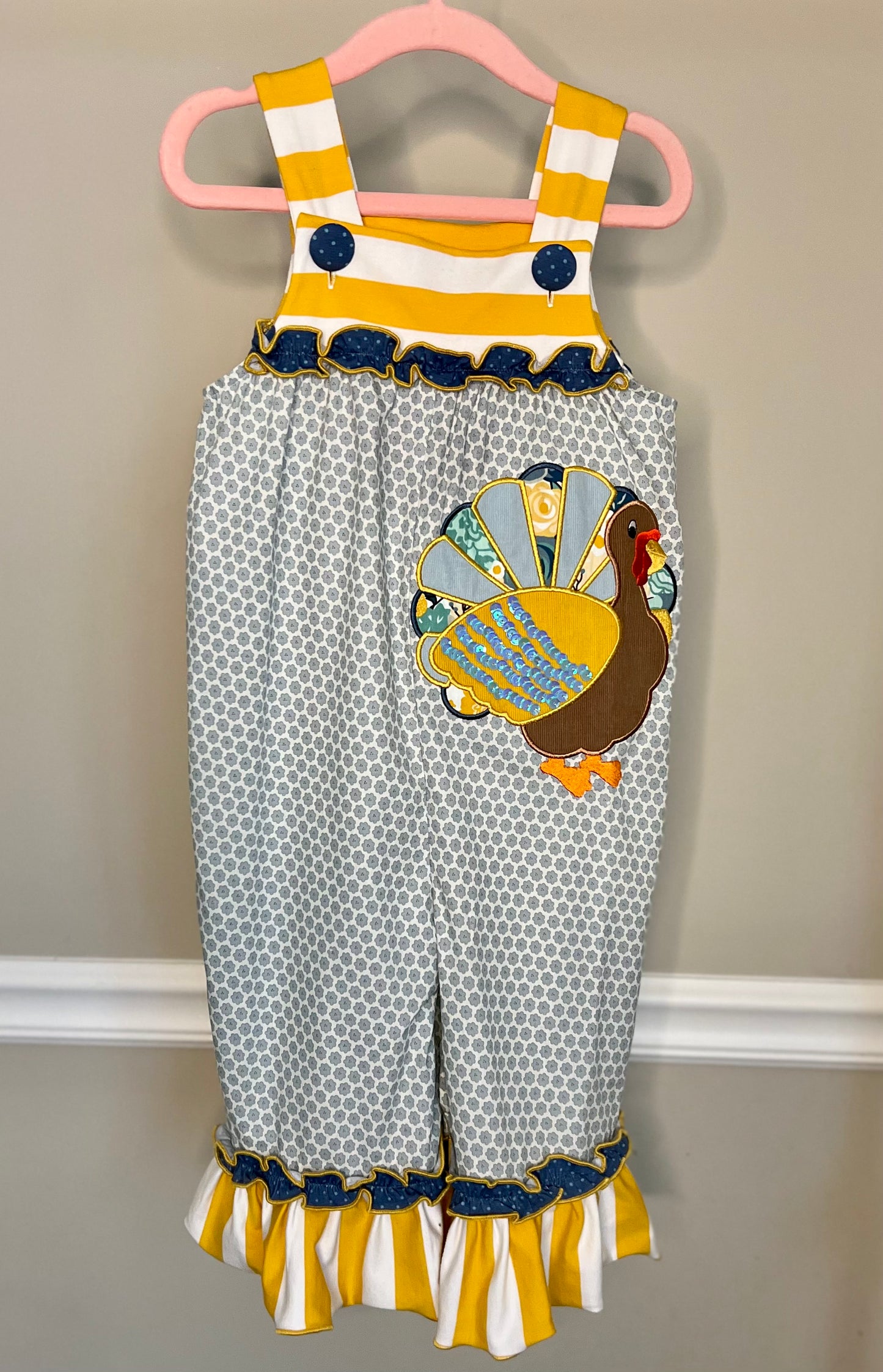 Tessa the Turkey Appliqué Jay Romper